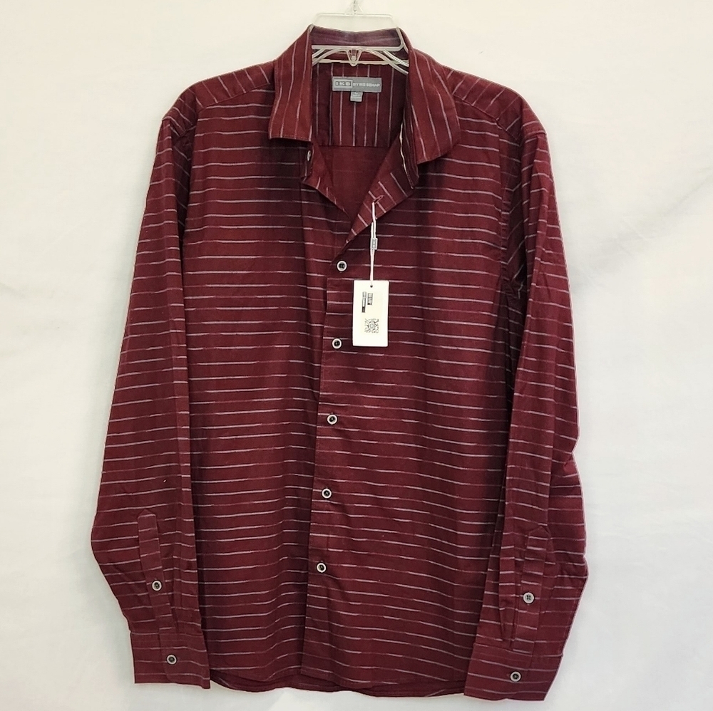 IKE Men's Striped Button Down Shirt